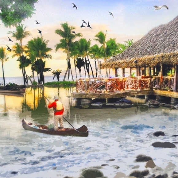 4x6 Fantasy Landscape Composite Oil Painting Art Print - Picture 4 of 9